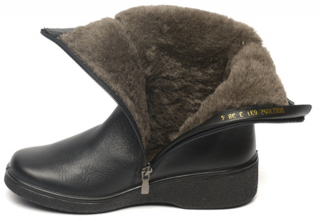 ЖЕНСКИЕ ПОЛУСАПОГИ НАТУРАЛЬНАЯ КОЖА / ШЕРСТЬ РОСВЕСТ РОССИЯ