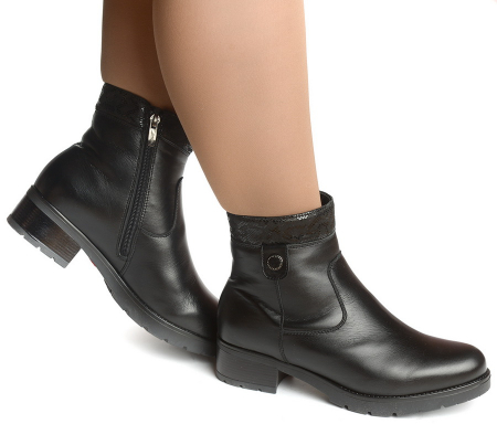 ЖЕНСКИЕ БОТИНКИ НАТУРАЛЬНАЯ КОЖА / ШЕРСТЬ МАРКО БЕЛАРУСЬ