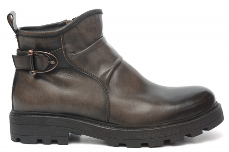 МУЖСКИЕ БОТИНКИ НАТУРАЛЬНАЯ КОЖА / НАТУРАЛЬНЫЙ МЕХ GUGU ГЕРМАНИЯ