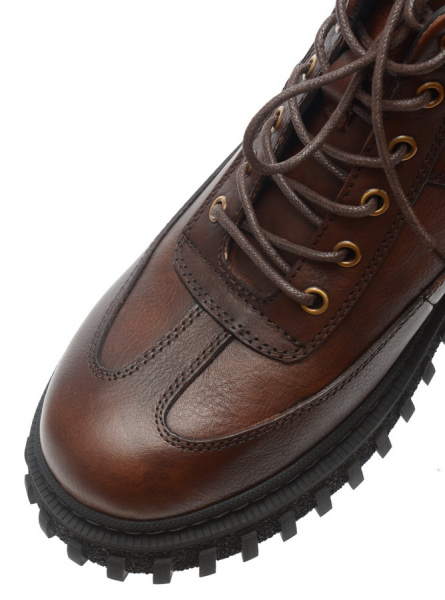 МУЖСКИЕ БОТИНКИ НАТУРАЛЬНАЯ КОЖА / НАТУРАЛЬНЫЙ МЕХ GUGU ГЕРМАНИЯ