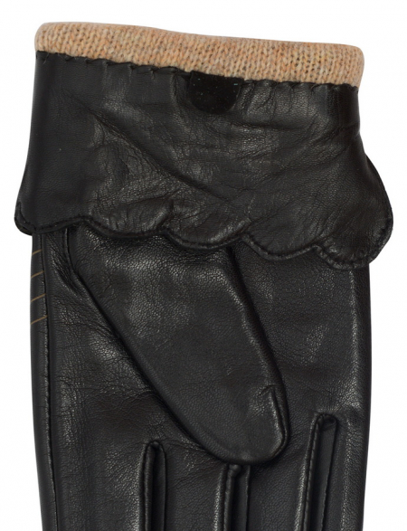 ЖЕНСКИЕ ПЕРЧАТКИ КОЖА КОЗЛЕНКА/ ШЕРСТЬ