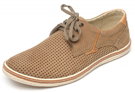 МУЖСКИЕ ТУФЛИ ЛЕТНИЕ НАТУРАЛЬНАЯ КОЖА (НУБУК) CORVETTO ИТАЛИЯ