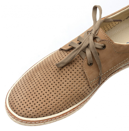 МУЖСКИЕ ТУФЛИ ЛЕТНИЕ НАТУРАЛЬНАЯ КОЖА (НУБУК) CORVETTO ИТАЛИЯ