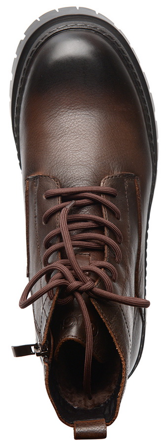 мужские ботинки натуральная кожа / натуральный мех gugu
