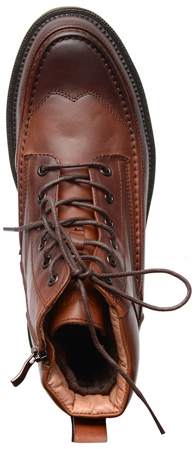 мужские ботинки натуральная кожа / натуральный мех gugu