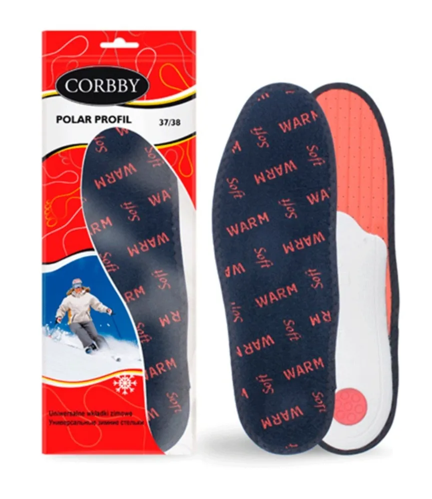corbby polar profil стельки утепленные каркасные анатомические  по размерам 37/38-45/46 сorbby  польша