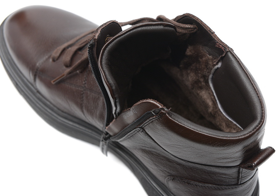 мужские ботинки натуральная кожа/натуральный мех salamander