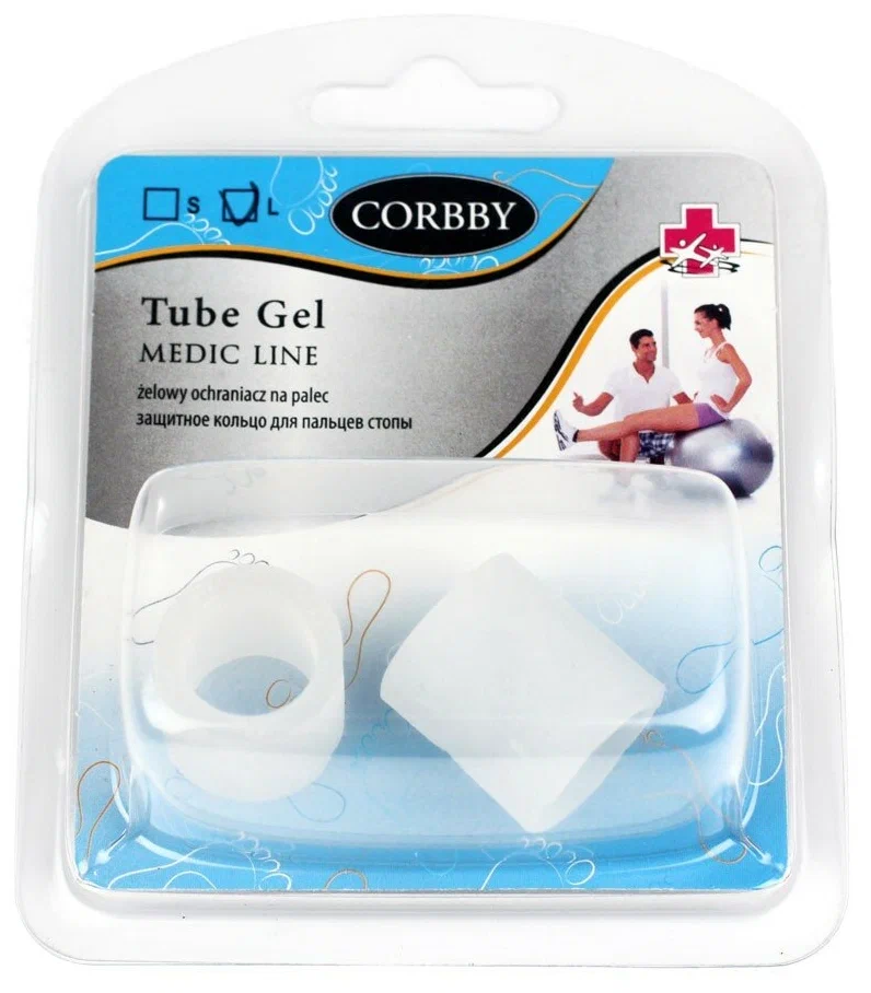 corbby 1663 tube gel размер l напалечник гелевый (2 шт) 