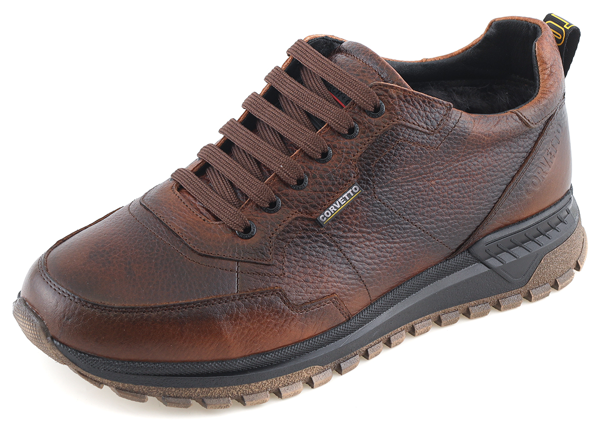 мужские кроссовки натуральная кожа / натуральный мех corvetto