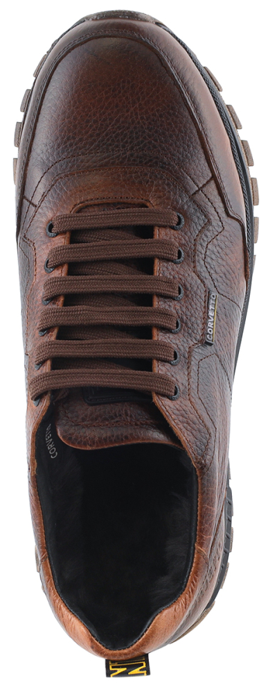 мужские кроссовки натуральная кожа / натуральный мех corvetto