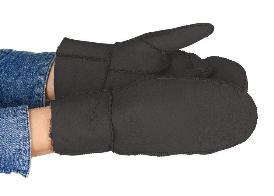 женские варежки дублёнка / мутон m=7,5,l=8, xl=8,5