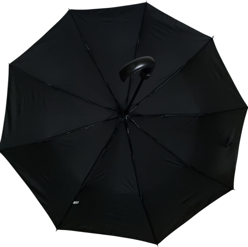 зонт мужской черный автомат большой купол ручка крючок 9 спиц
