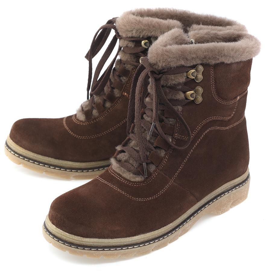 женские ботинки натуральная кожа (замша) / шерсть марко беларусь