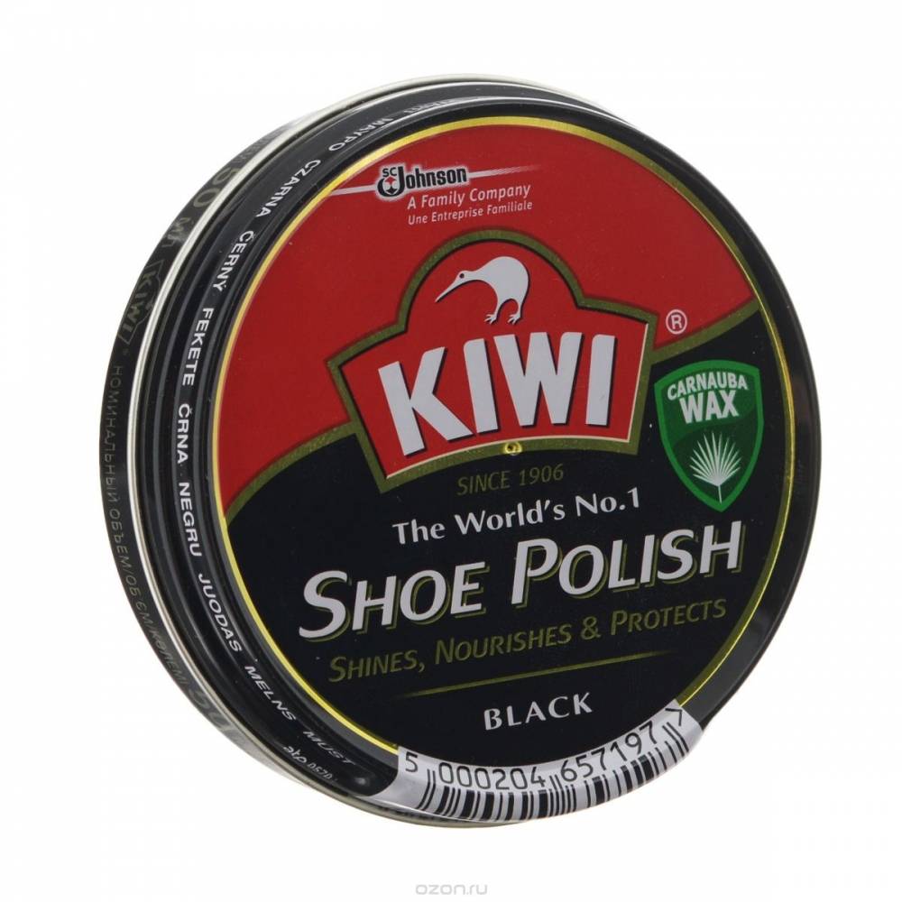 kiwi крем для обуви черный