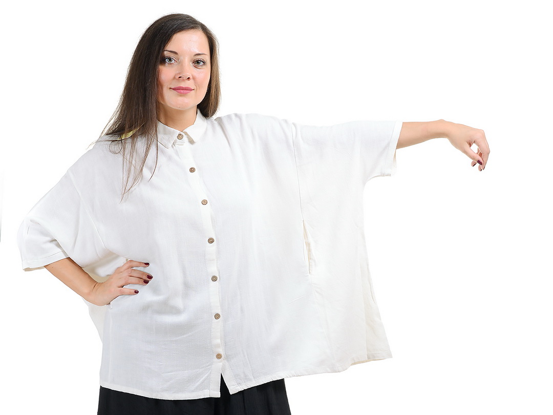жакет-блузка на пуговицах 100% лен оверсайз корея