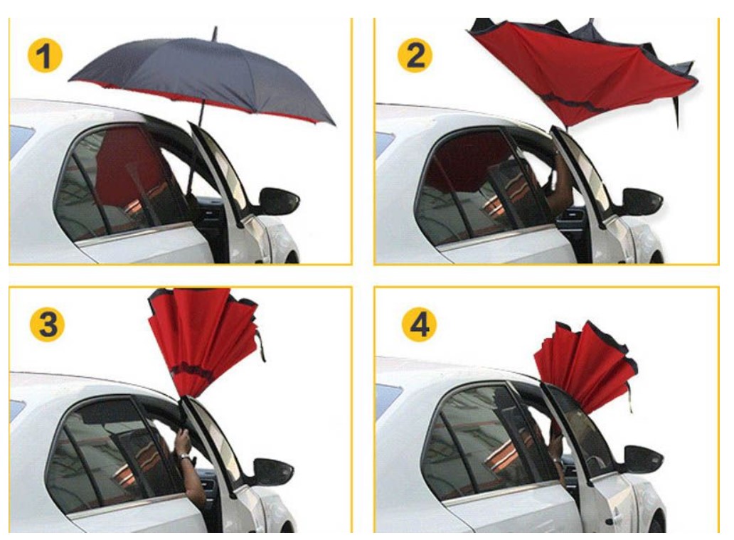 1110 зонт-наоборот трость механический umbrella китай