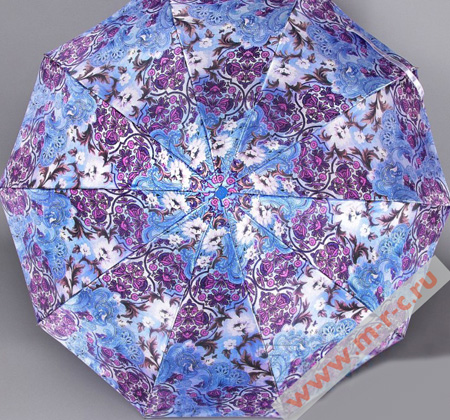 8203 зонт автомат узоры и цветы атлас голубой sponsa германия/prc