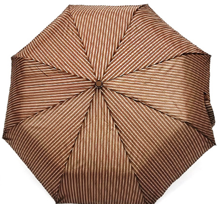 10622(6709) зонт полуавтомат в полосу коричневый tiangi umbrella китай