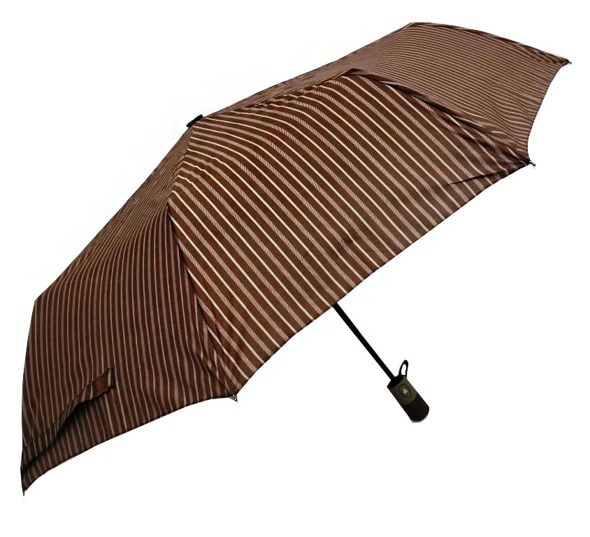 10622(6709) зонт полуавтомат в полосу коричневый tiangi umbrella китай