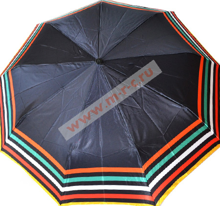 scp17006 зонт автомат облегчен яркие полоски черный sponsa германия/prc