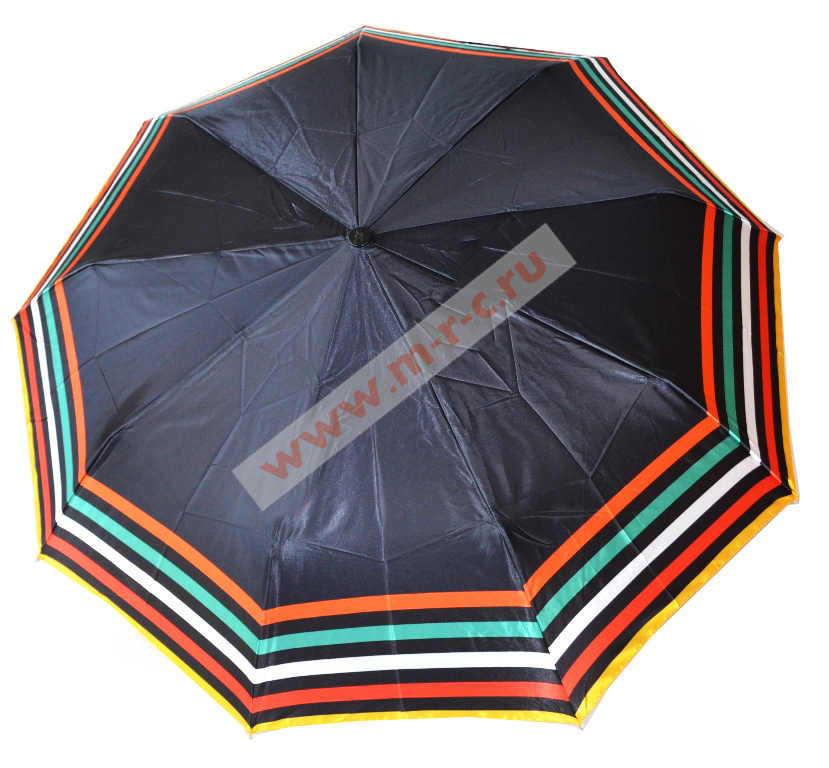 scp17006 зонт автомат облегчен яркие полоски черный sponsa германия/prc