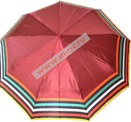 scp17006 зонт автомат облегчен яркие полоски бордовый sponsa германия/prc
