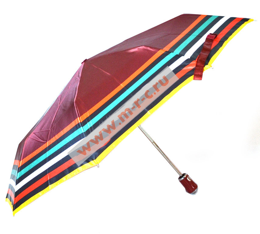 scp17006 зонт автомат облегчен яркие полоски бордовый sponsa германия/prc