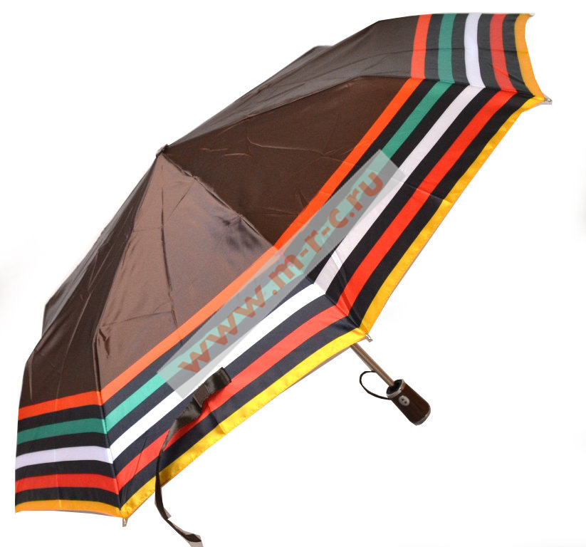 scp17006 зонт автомат облегчен яркие полоски коричневый sponsa германия/prc