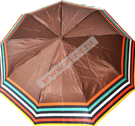 scp17006 зонт автомат облегчен яркие полоски коричневый sponsa германия/prc