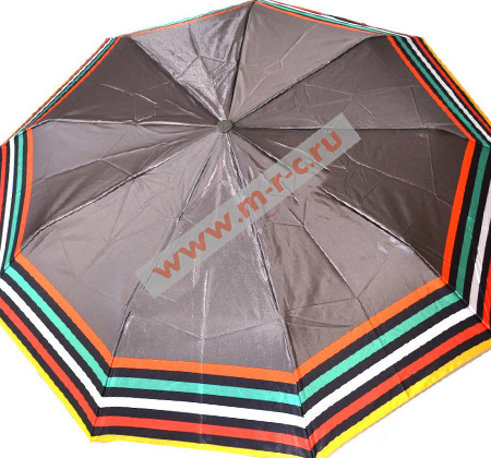 зонт автомат облегчен яркие полоски серый sponsa германия/prc
