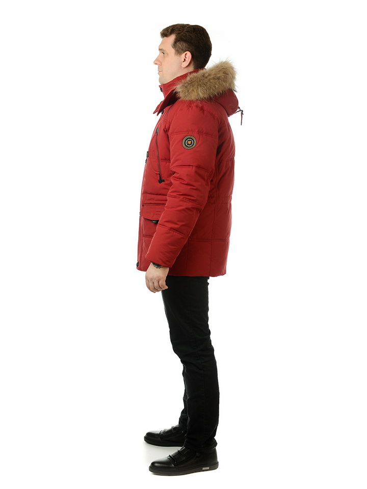 зимняя куртка-аляска варёный хлопок/биопух/нат.мех-енот mgp