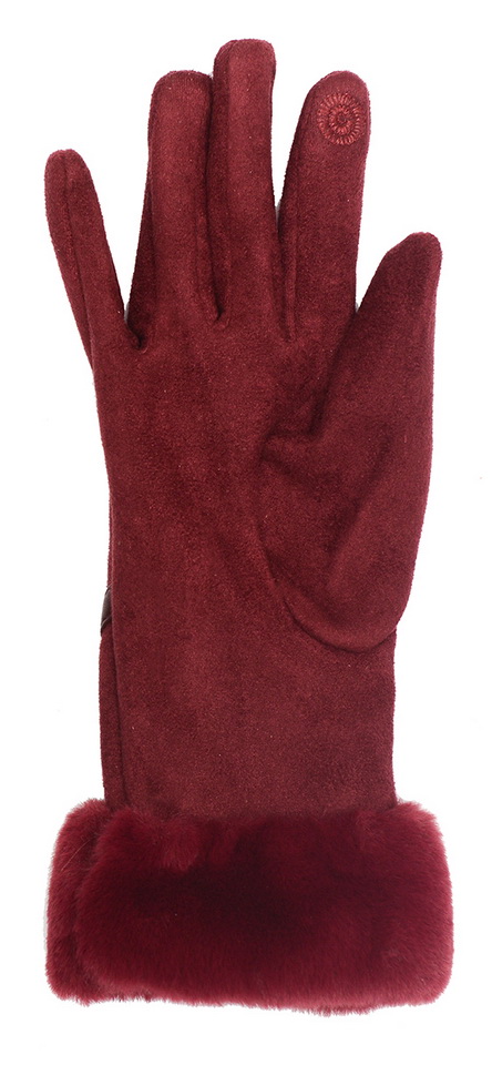 женские перчатки утепленные трикотажные / флис тайвань