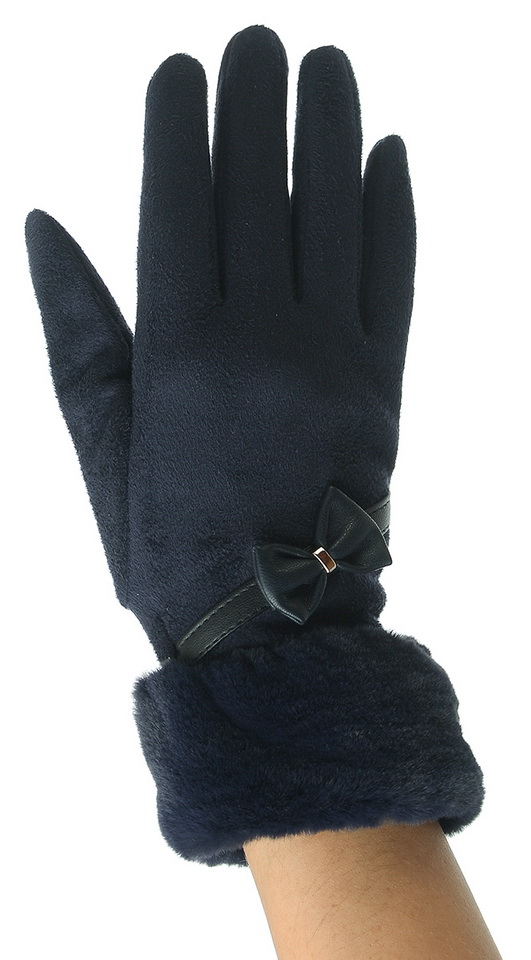 женские перчатки утепленные трикотажные / флис тайвань