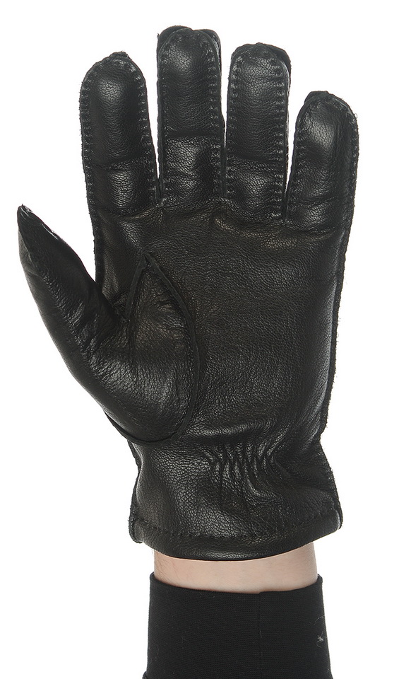 мужские перчатки  кожа оленя / 100% шерсть nice ton