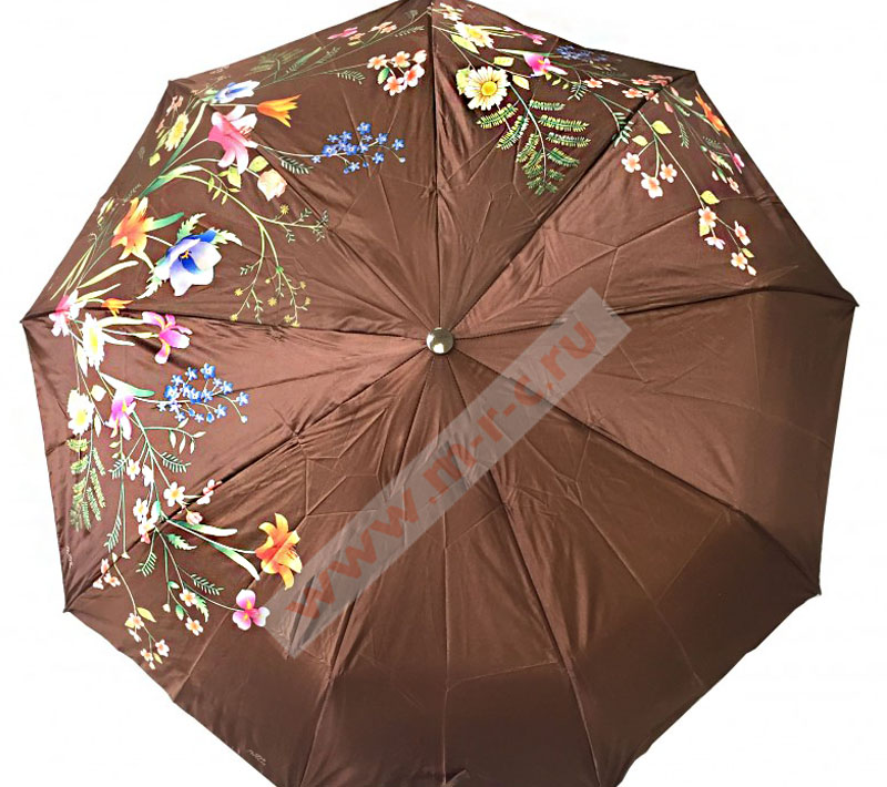 зонт полуавтомат 2-х сторонний цветы-город  umbrella prc