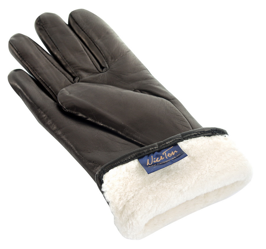 женские перчатки кожа ягненка / натуральный мех (цигейка) gloves