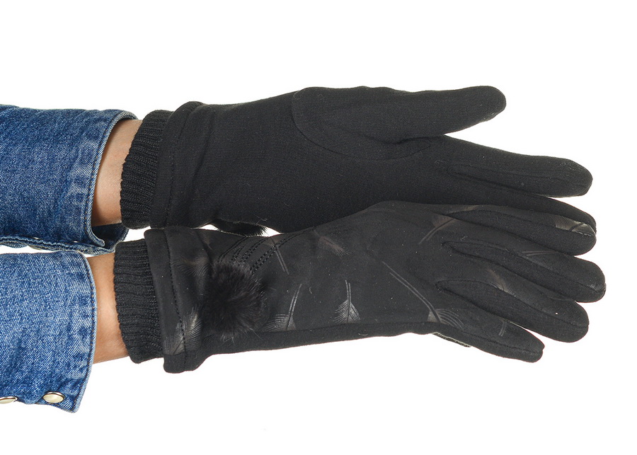 женские перчатки трикотажные утеплённые на флисе nuanzhibao