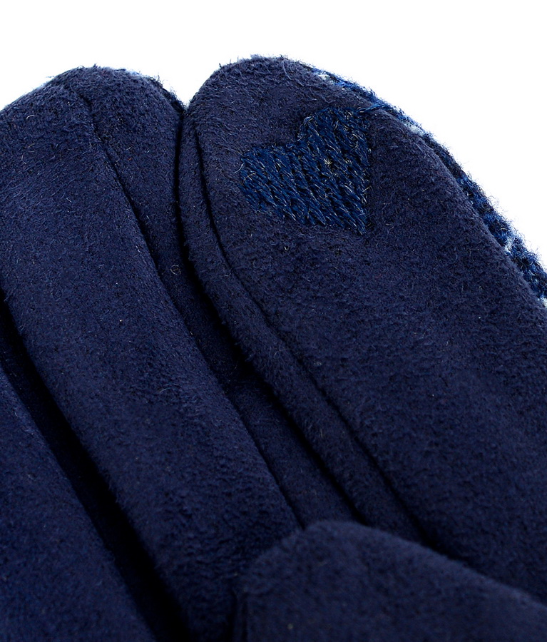 женские перчатки с рисунком утеплённые трикотаж / флис 
