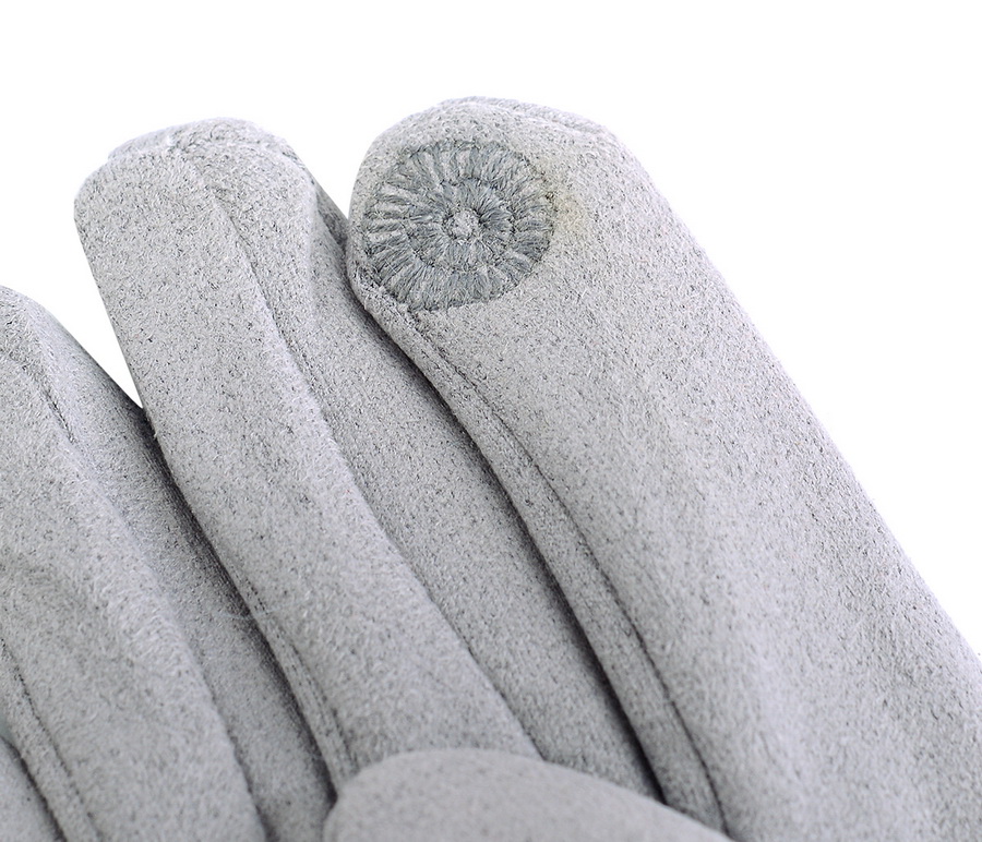 женские перчатки трикотаж / флис с отворотом искусственный мех