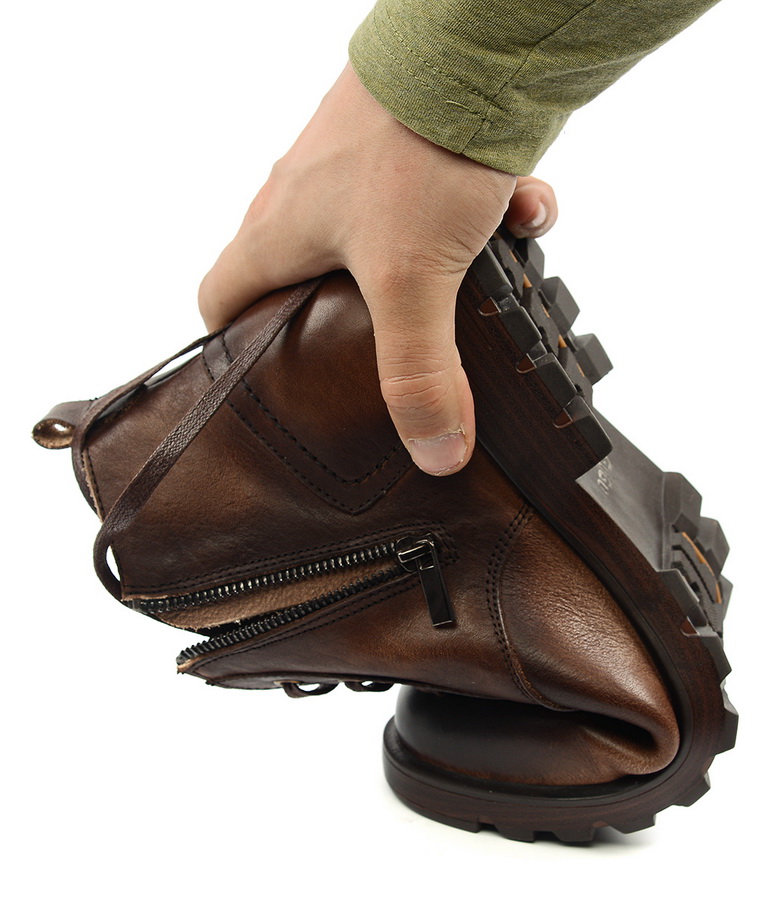 мужские ботинки натуральная кожа / натуральный мех gugu германия