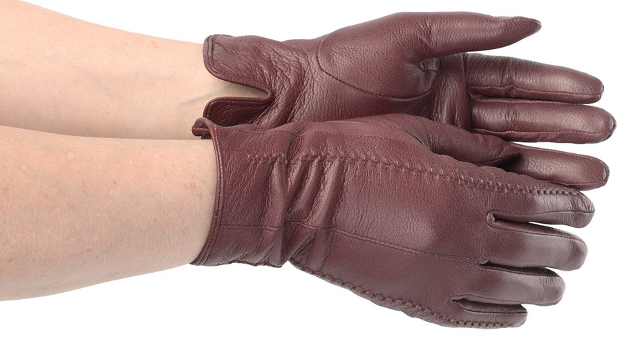 женские перчатки кожа оленя /флис matrix