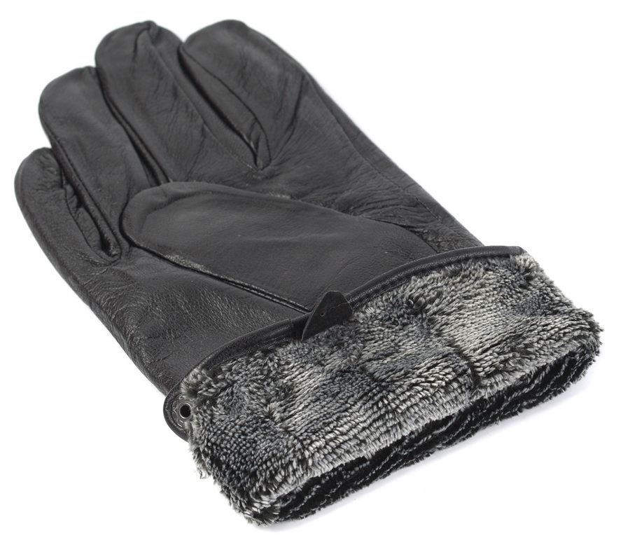 мужские перчатки большой размер овечья кожа / флис romano