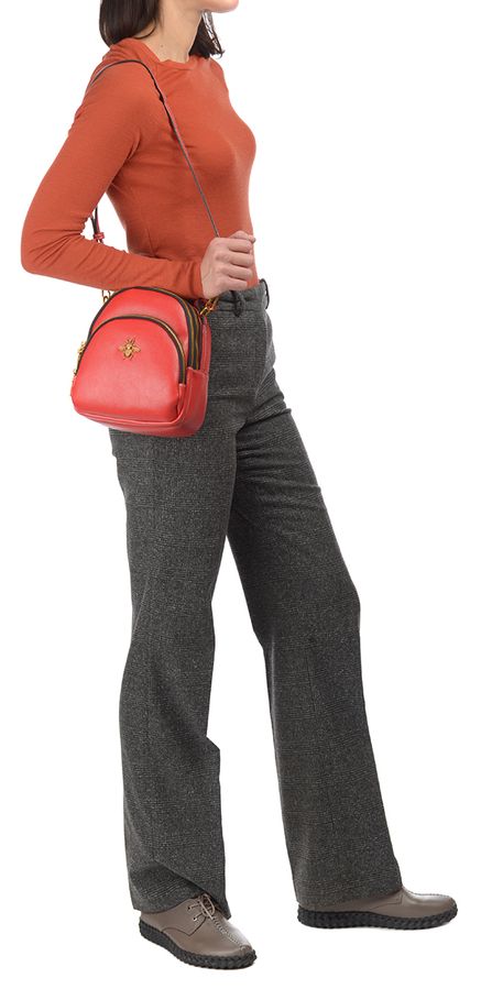 женский рюкзак-сумка натуральная кожа kiki lok корея