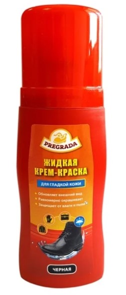 pregrada  крем-краска жидкая флакон с губкой черный 75 мл россия