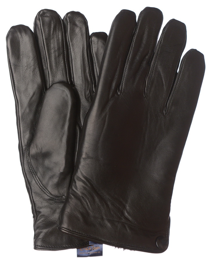 мужские перчатки кожа / натуральный мех (мутон) 