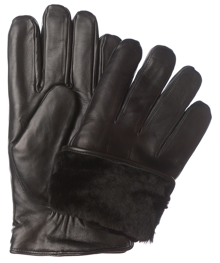 мужские перчатки натуральная кожа / натуральный мех (мутон) 