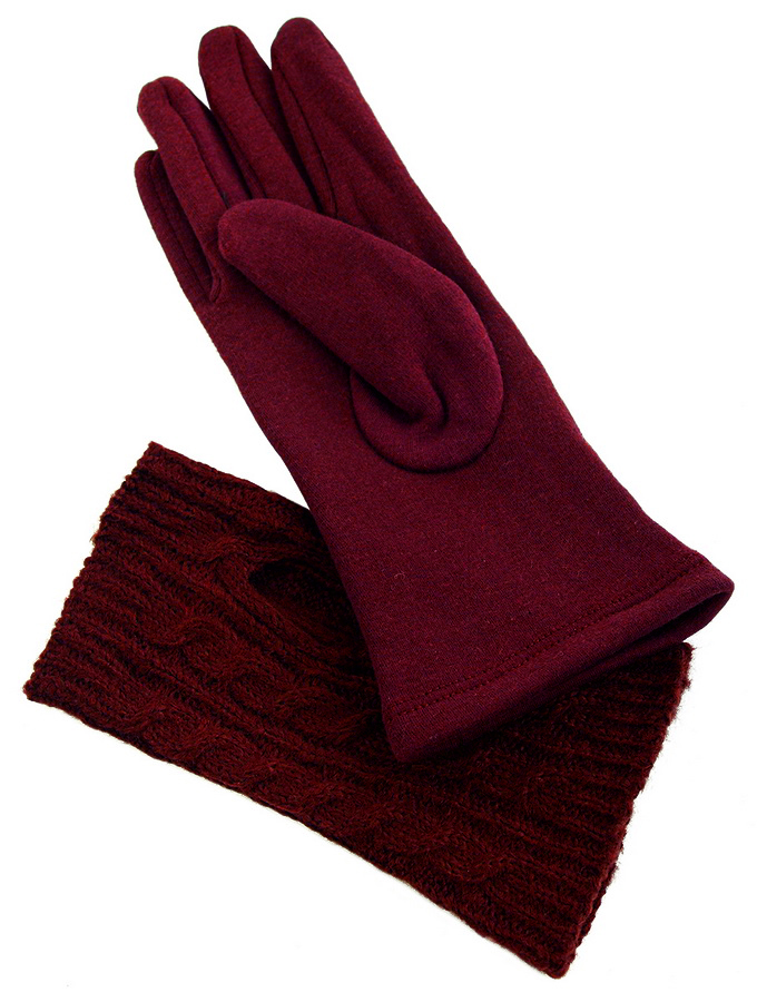 женские перчатки удлиненные ажурный трикотаж / трикотаж утеплённый на флисе 