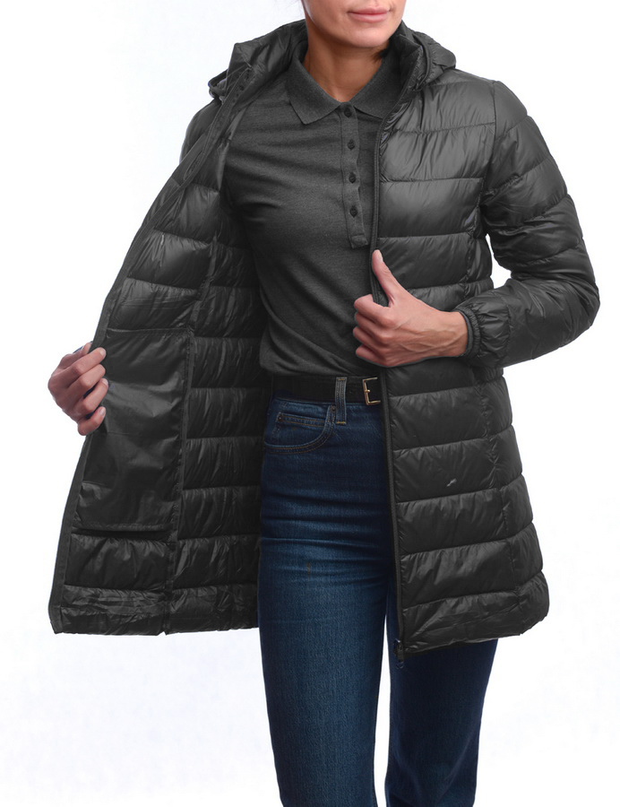 женская ультралёгкая пуховая куртка длинная  l(42)-7xl(56) binifoot/bnf