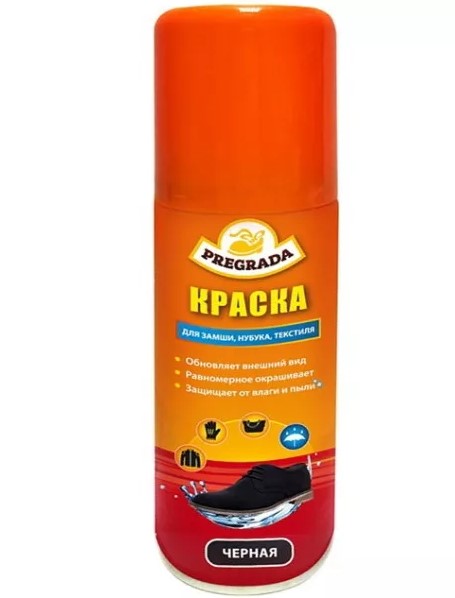 pregrada  крем-краска жидкая флакон с губкой черный 150 мл россия