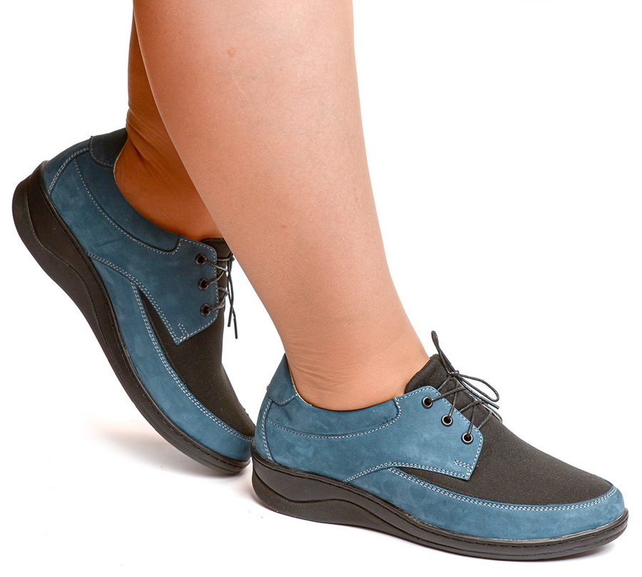 женские туфли натуральная кожа (нубук) + спецтекстиль corvetto
